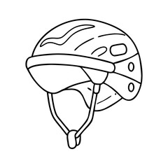 biking helmet icon, biking helmet vector illustration-simple illustration of biking helmet, perfect for biking helmet logos and icons