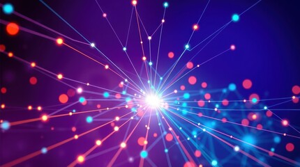 Obraz premium Abstract digital network explosion