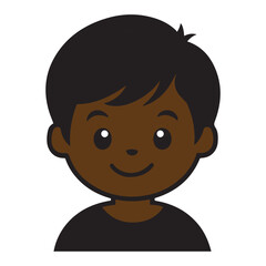 Cheerful Cartoon Boy for Youthful Branding, on White Background