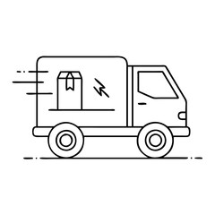 delivery truck icon, delivery truck vector illustration-simple illustration of delivery truck, perfect for delivery truck logos and icons