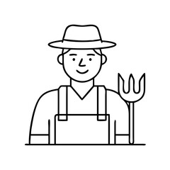 farmer icon, farmer vector illustration-simple illustration of farmer, perfect for farmer logos and icons