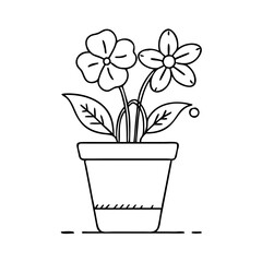 flower pot icon, flower pot vector illustration-simple illustration of flower pot, perfect for flower pot logos and icons