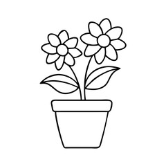 flower pot icon, flower pot vector illustration-simple illustration of flower pot, perfect for flower pot logos and icons
