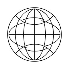 globe icon, globe vector illustration-simple illustration of globe, perfect for globe logos and icons