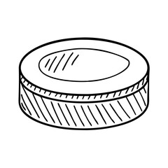 hockey puck icon, hockey puck vector illustration-simple illustration of hockey puck, perfect for hockey puck logos and icons