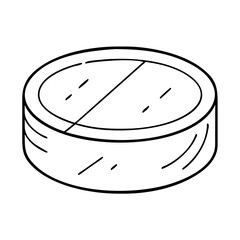 hockey puck icon, hockey puck vector illustration-simple illustration of hockey puck, perfect for hockey puck logos and icons