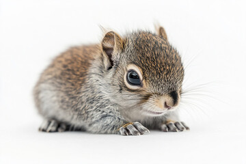Fototapeta premium a small squirrel sitting on a white surface