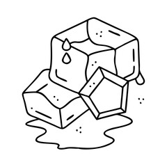 ice cube icon, ice cube vector illustration-simple illustration of ice cube, perfect for ice cube logos and icons
