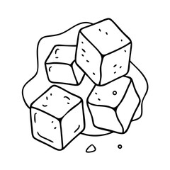 ice cube icon, ice cube vector illustration-simple illustration of ice cube, perfect for ice cube logos and icons