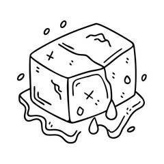 ice cube icon, ice cube vector illustration-simple illustration of ice cube, perfect for ice cube logos and icons