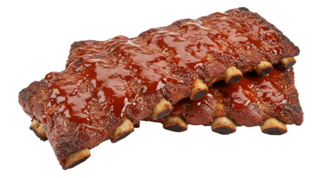 Isolated Grilled ribs