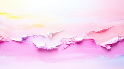 Obraz premium Soft, pastel-hued cosmetic textures. Blending colors flow