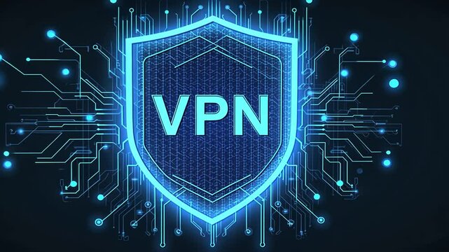 Shield with the text VPN.