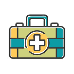 Obraz premium First Aid Kit Icon on Transparent Background 