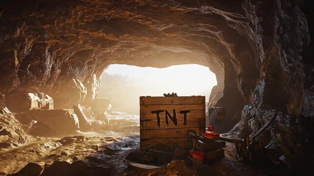 TNT in a mine.