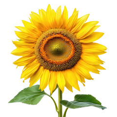 Fototapeta premium Radiant Sunflower: A vibrant, fully bloomed sunflower showcases its majestic, sun-like face, embodying the essence of summer, freshness, and natural beauty.