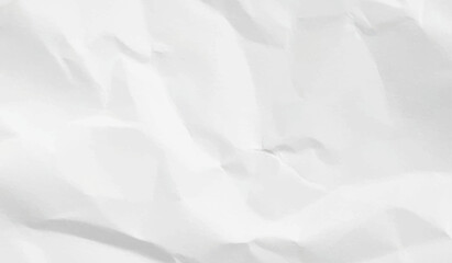 White сlean crumpled paper background. Vertical crumpled empty paper template. Horizontal crumpled empty paper template for posters and banners. Vector illustration