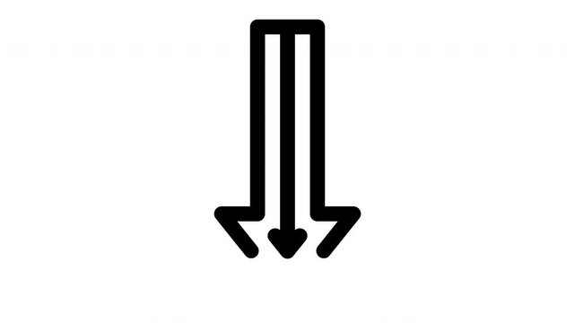 down animated icon