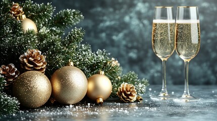 Festive Christmas Champagne Celebration