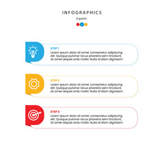 Business Infographic With 3 Options or Steps