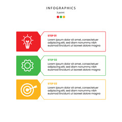 Business Infographic With 3 Options or Steps