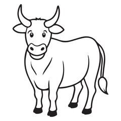 vector illustration of a cow
coloring page cow