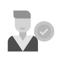 Verified Candidate icon vector image. Suitable for mobile apps, web apps and print media.