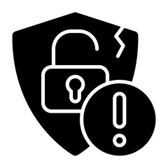 Security Breach Solid Icon