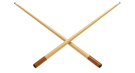 Isolated Crossed Billiard Cues