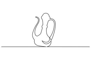 Continuous one line drawing of teapot. Single line drawing illustration of teapot for ramadan fasting. Ramadan kareem concept vector art. Doodle line illustration.