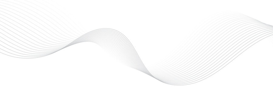 Abstract gray color linear background. Flowing particles future technology concept abstract gray wave curve lines banner.