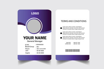 Corporate Id card design with Modern Identity Card Template. 