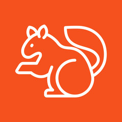 Pet Squirrel icon vector image. Suitable for mobile apps, web apps and print media.
