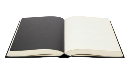 Isolated Open Book with Blank Pages