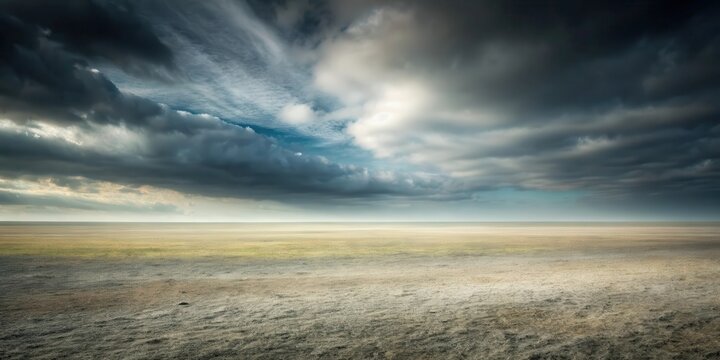 Desolaci?n en un entorno natural con un fondo degradado y un cielo gris, abandonment, desolation,  abandonment