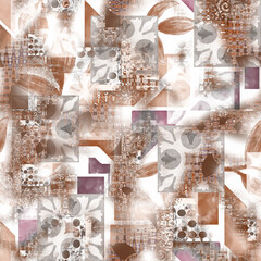abstract background with square pattern white leaf