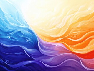 Obraz premium Dynamic river streams symbolizing adaptability and resilience abstract art colorful waves contemporary environment artistic viewpoint