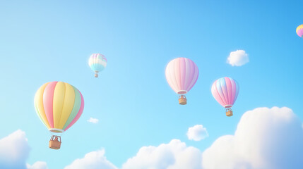 Fototapeta premium hot air balloon in sky