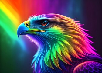 rainbow of feathers