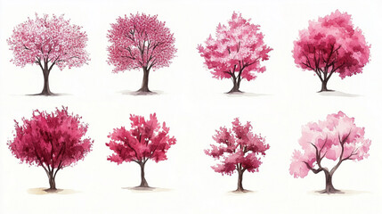 Obraz premium set tree, flower