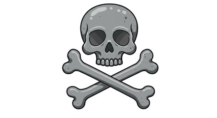 Isolated Skull and Crossbones Pirate Symbol