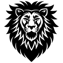 Silhouette Lion Face