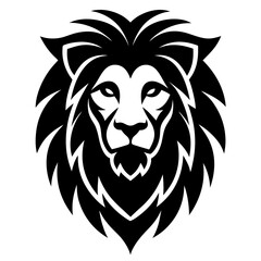 Silhouette Lion Face