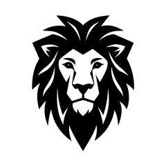 Silhouette Lion Face
