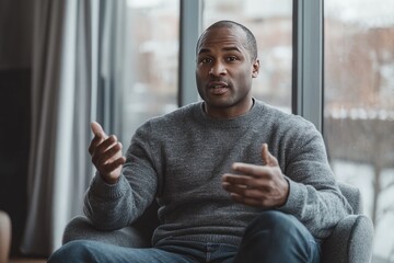 Man speaking animatedly (1)