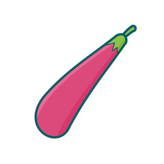 vector illustration of fresh purple eggplant vegetable