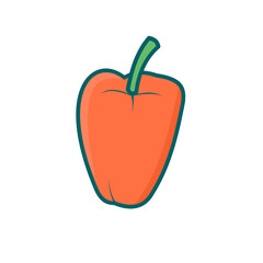 vector illustration of a red pepper