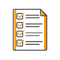 Fototapeta premium Checklist with Checked Items on Paper 
