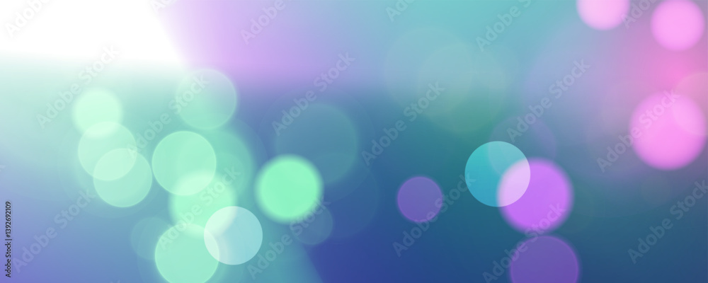 Aufkleber Bokeh lights. Abstract blurred background. Soft blur light effect. Vector illustration.