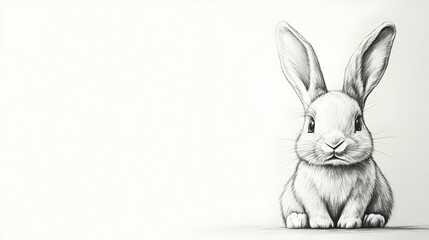 Obraz premium cartoon bunny drawing illustration